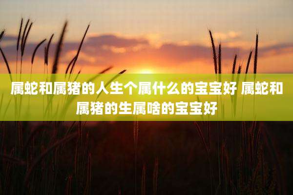 属蛇和属猪的人生个属什么的宝宝好 属蛇和属猪的生属啥的宝宝好