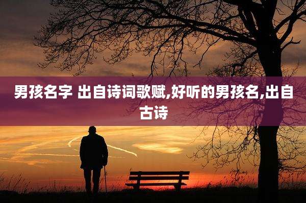 男孩名字 出自诗词歌赋,好听的男孩名,出自古诗
