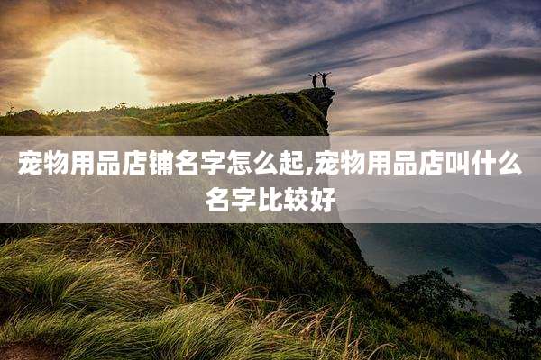 宠物用品店铺名字怎么起,宠物用品店叫什么名字比较好