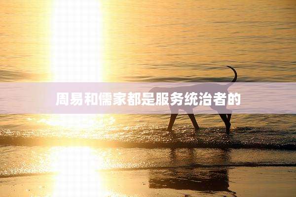 周易和儒家都是服务统治者的