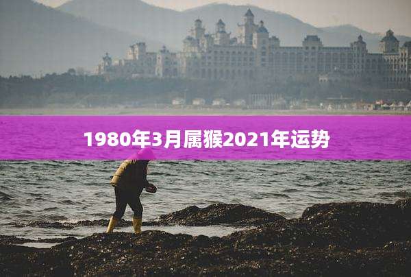 1980年3月属猴2021年运势