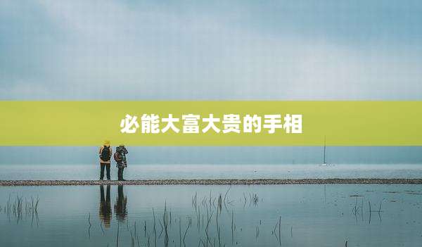 必能大富大贵的手相