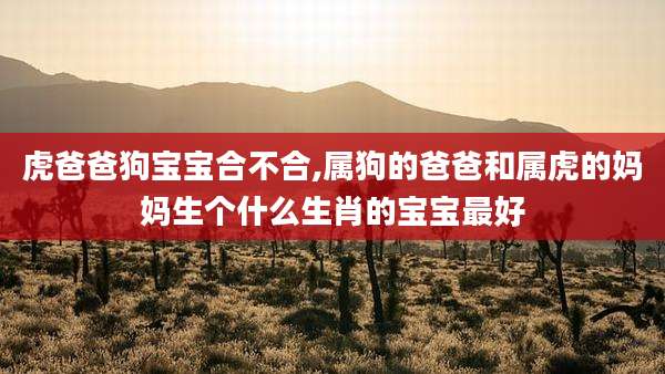 虎爸爸狗宝宝合不合,属狗的爸爸和属虎的妈妈生个什么生肖的宝宝最好