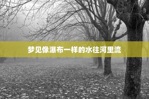 梦见像瀑布一样的水往河里流