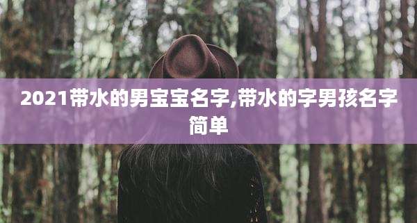 2021带水的男宝宝名字,带水的字男孩名字简单