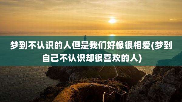 梦到不认识的人但是我们好像很相爱(梦到自己不认识却很喜欢的人)