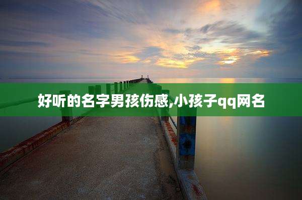 好听的名字男孩伤感,小孩子qq网名