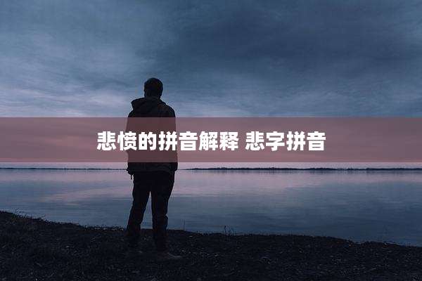 悲愤的拼音解释 悲字拼音