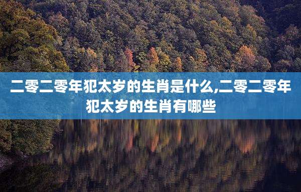 二零二零年犯太岁的生肖是什么,二零二零年犯太岁的生肖有哪些