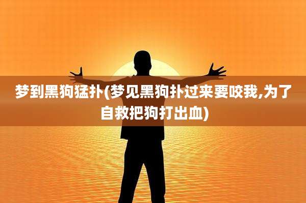 梦到黑狗猛扑(梦见黑狗扑过来要咬我,为了自救把狗打出血)