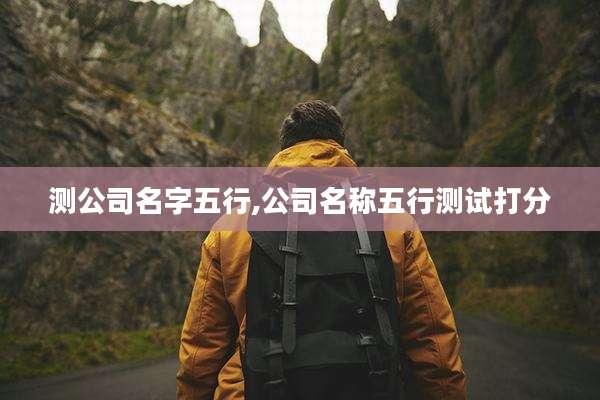 测公司名字五行,公司名称五行测试打分