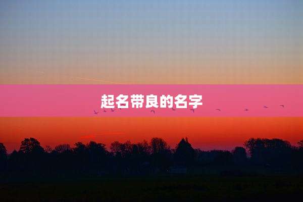 起名带良的名字