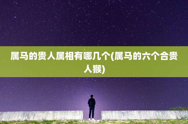 属马的贵人属相有哪几个(属马的六个合贵人猴)