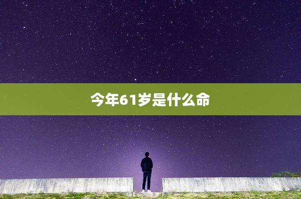 今年61岁是什么命