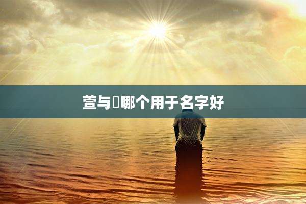 萱与瑄哪个用于名字好