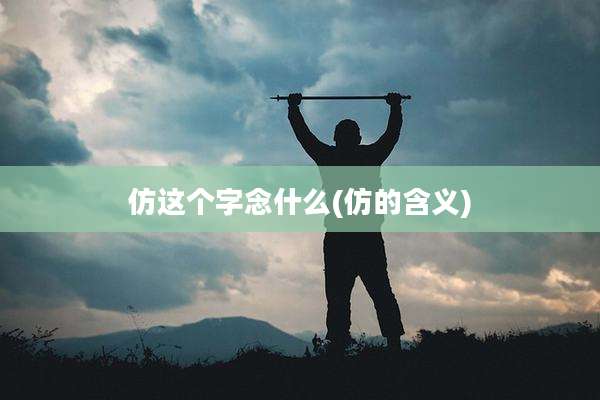 仿这个字念什么(仿的含义)