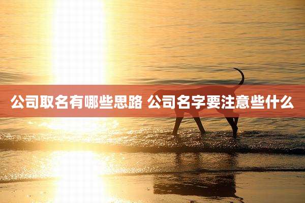 公司取名有哪些思路 公司名字要注意些什么
