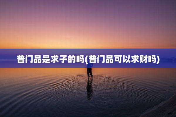 普门品是求子的吗(普门品可以求财吗)