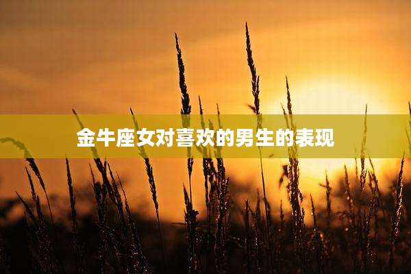 金牛座女对喜欢的男生的表现
