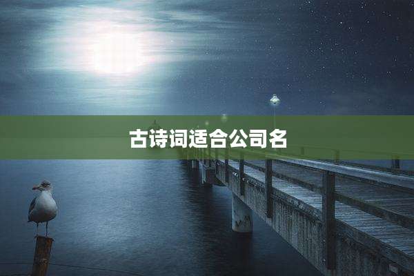 古诗词适合公司名