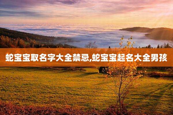 蛇宝宝取名字大全禁忌,蛇宝宝起名大全男孩