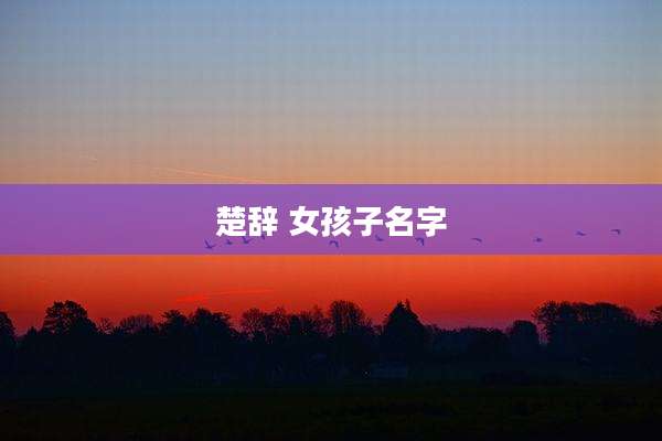楚辞 女孩子名字