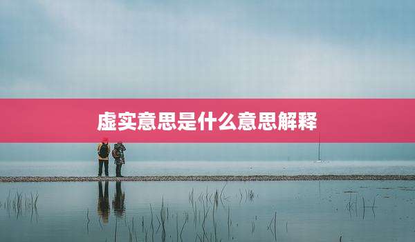 虚实意思是什么意思解释