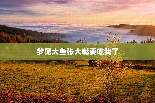 梦见大鱼张大嘴要吃我了