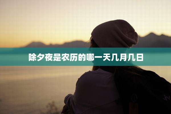 除夕夜是农历的哪一天几月几日