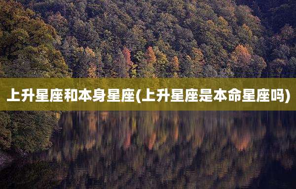 上升星座和本身星座(上升星座是本命星座吗)