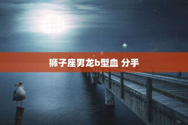 狮子座男龙b型血 分手