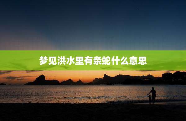 梦见洪水里有条蛇什么意思