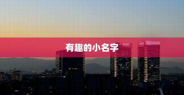 有趣的小名字