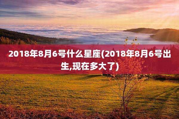 2018年8月6号什么星座(2018年8月6号出生,现在多大了)