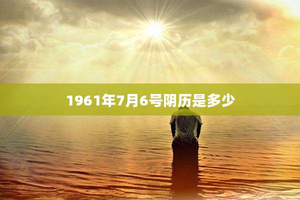 1961年7月6号阴历是多少