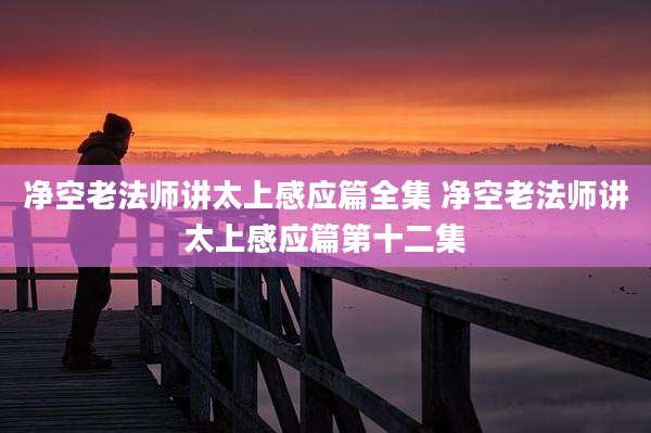 净空老法师讲太上感应篇全集 净空老法师讲太上感应篇第十二集