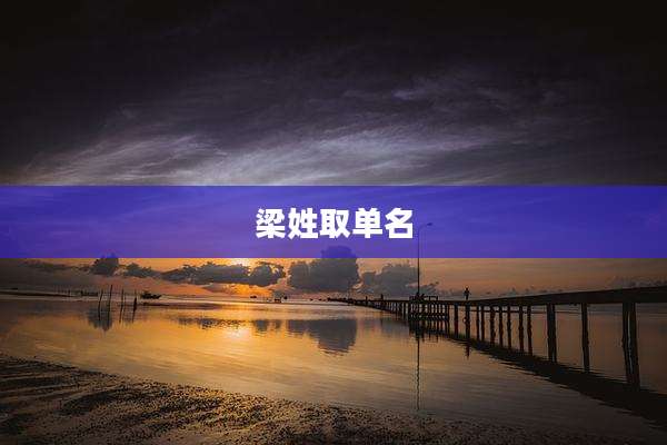 梁姓取单名