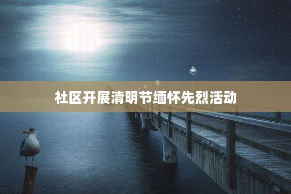 社区开展清明节缅怀先烈活动