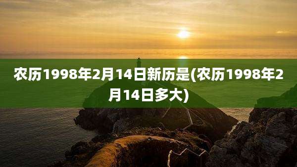 农历1998年2月14日新历是(农历1998年2月14日多大)