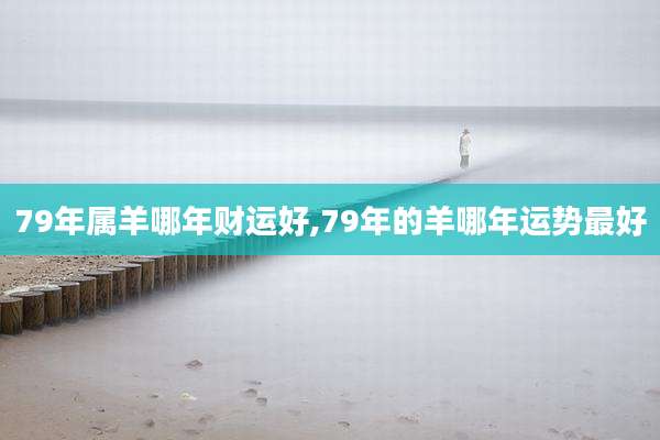 79年属羊哪年财运好,79年的羊哪年运势最好