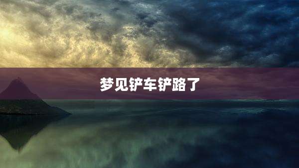 梦见铲车铲路了