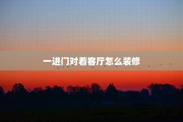一进门对着客厅怎么装修