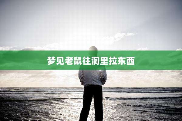 梦见老鼠往洞里拉东西