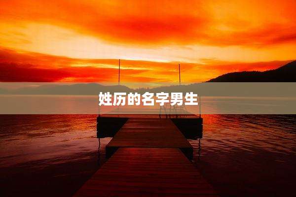 姓历的名字男生