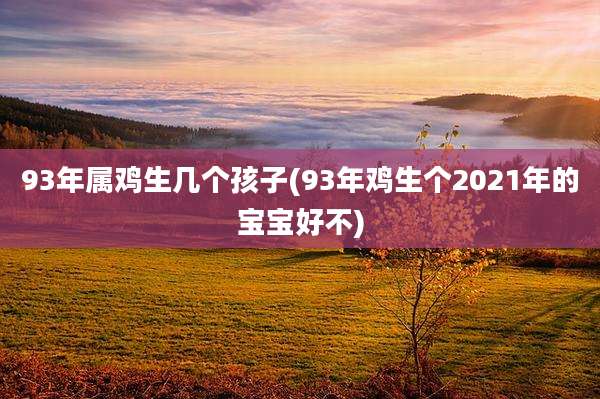93年属鸡生几个孩子(93年鸡生个2021年的宝宝好不)