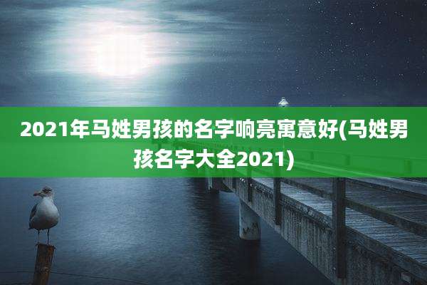 2021年马姓男孩的名字响亮寓意好(马姓男孩名字大全2021)