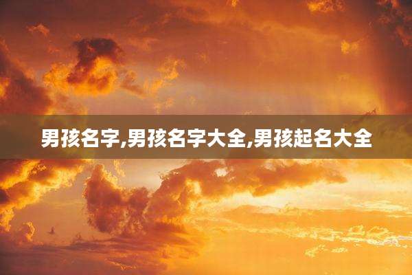 男孩名字,男孩名字大全,男孩起名大全