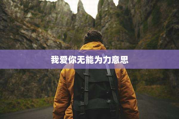 我爱你无能为力意思