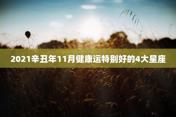 2021辛丑年11月健康运特别好的4大星座