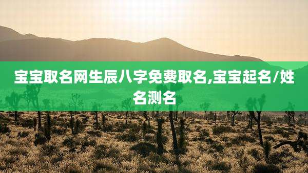 宝宝取名网生辰八字免费取名,宝宝起名/姓名测名